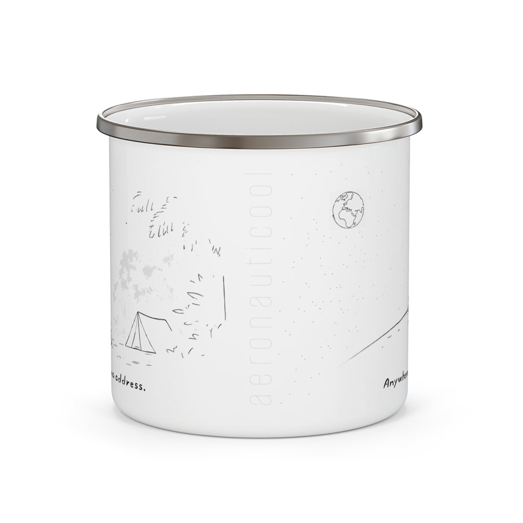 Adventurous Astronaut Enamel Camping Mug