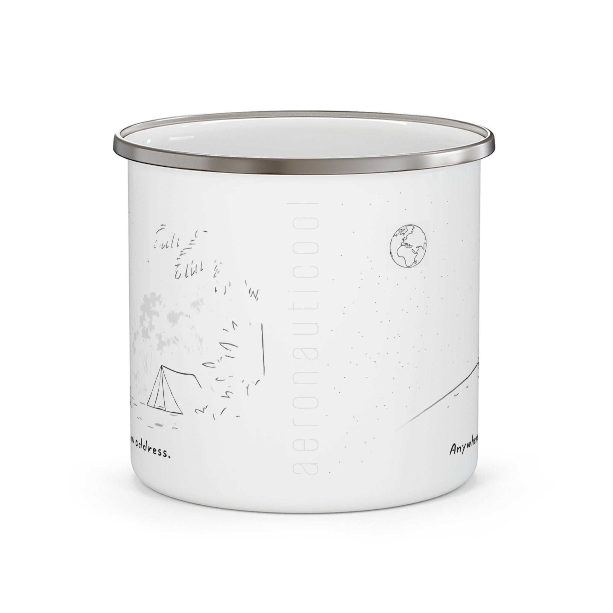 Adventurous Astronaut Enamel Camping Mug
