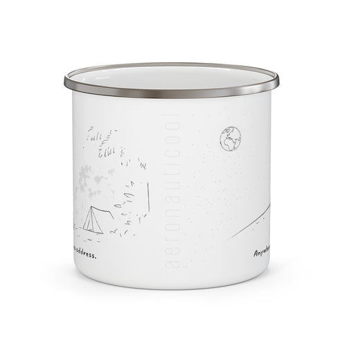 Adventurous Astronaut Enamel Camping Mug