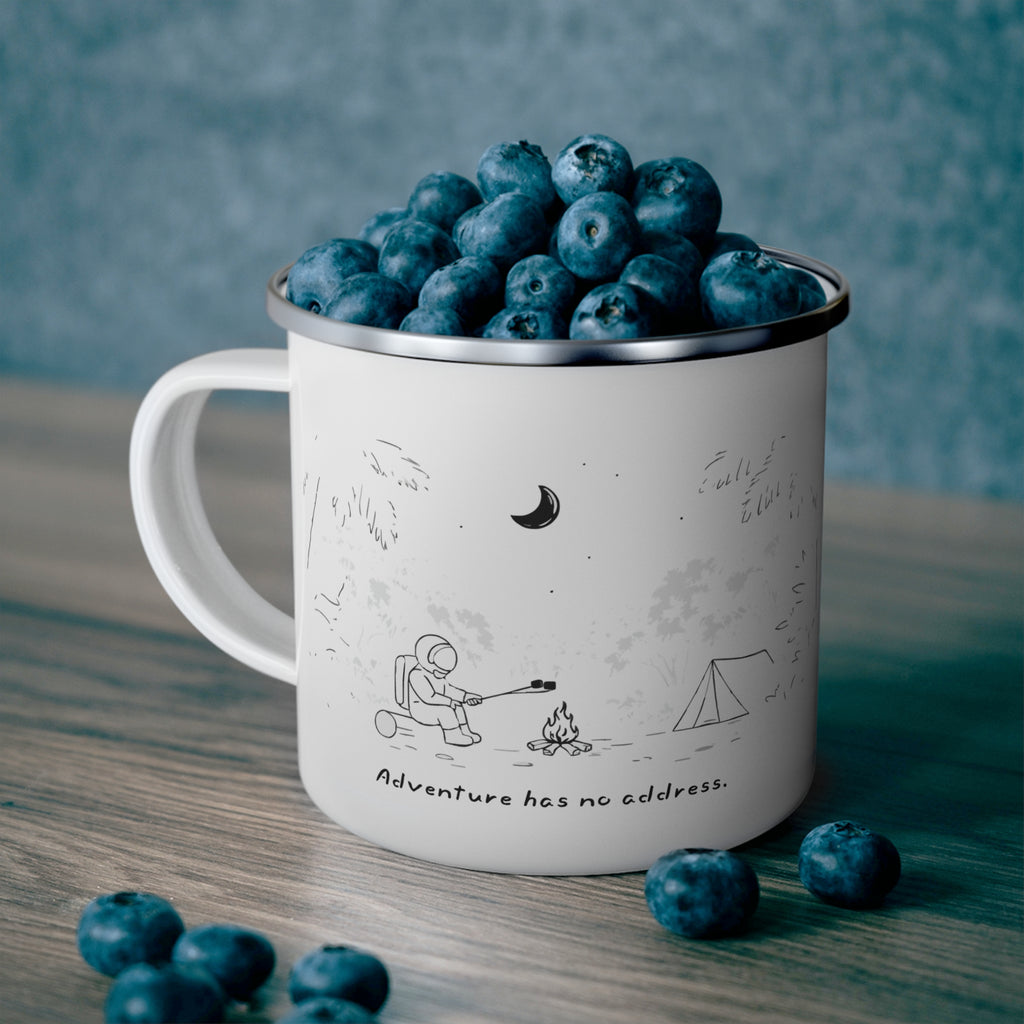 Adventurous Astronaut Enamel Camping Mug