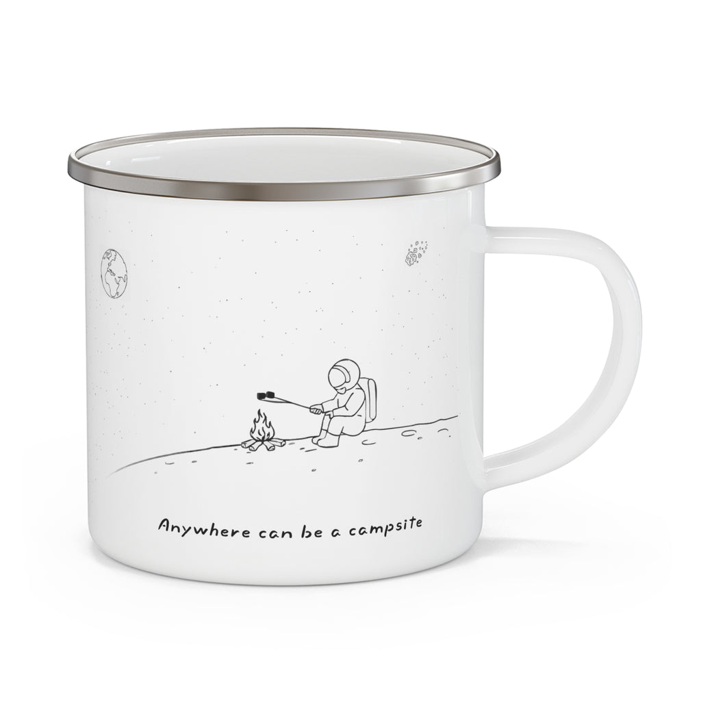 Adventurous Astronaut Enamel Camping Mug