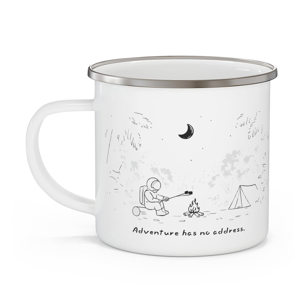 Adventurous Astronaut Enamel Camping Mug