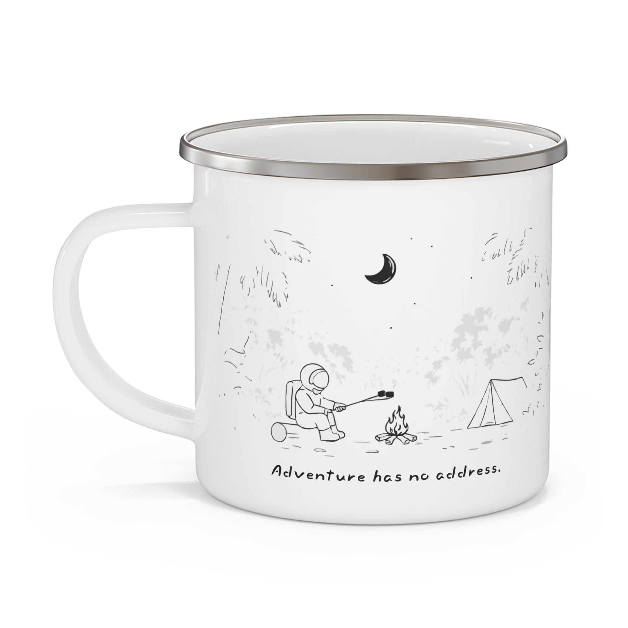 Adventurous Astronaut Enamel Camping Mug
