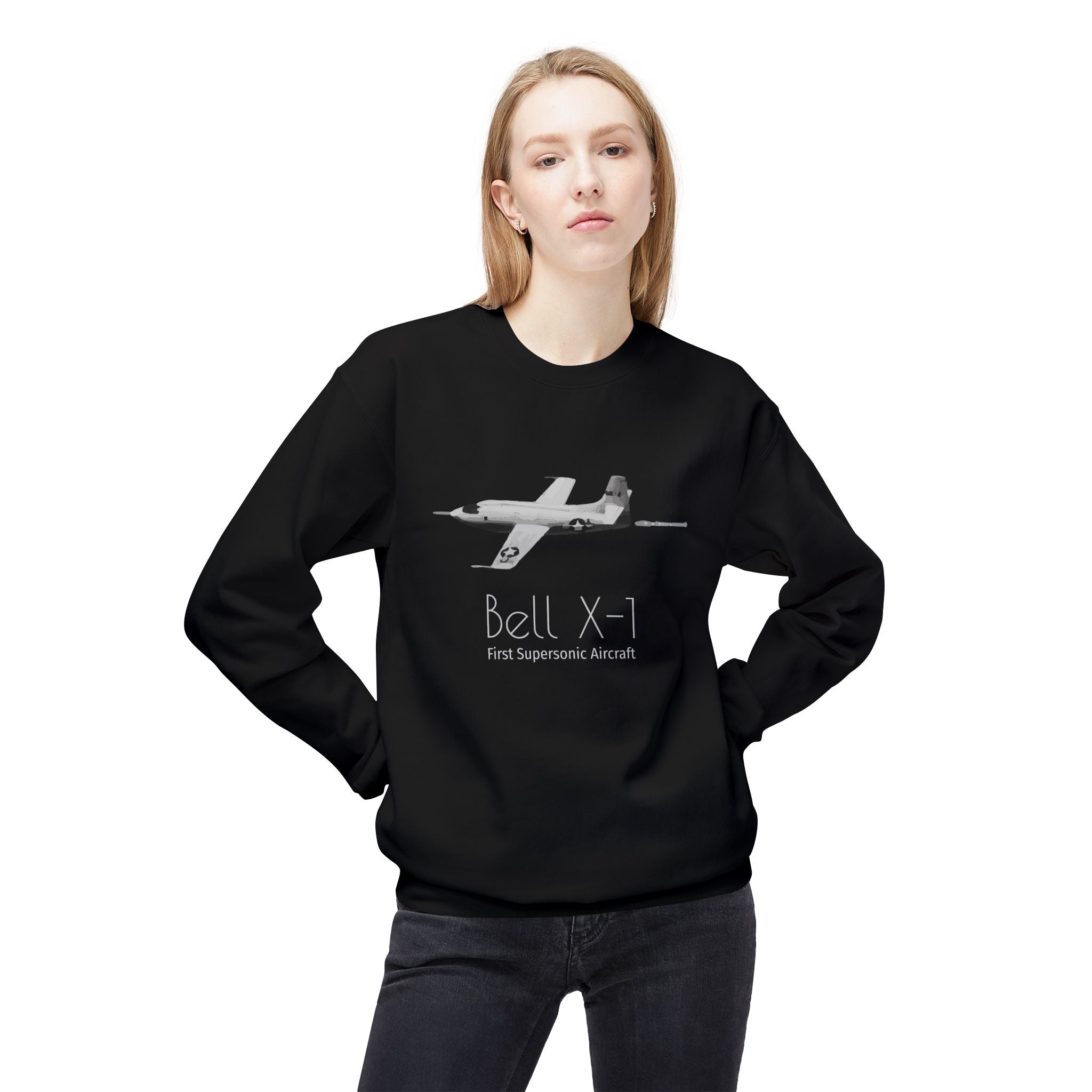 First Supersonic Plane Bell X-1 Aircraft Sweatshirt
